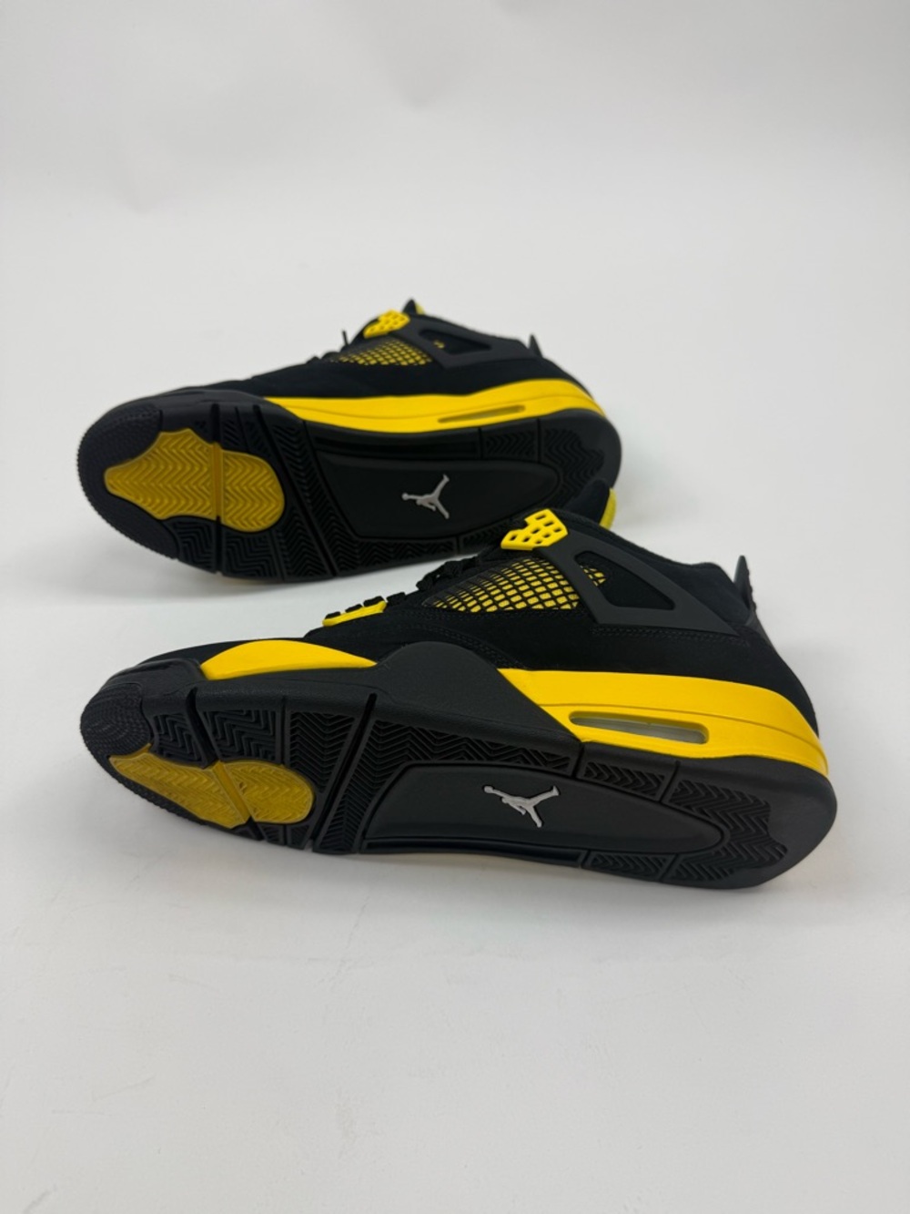 Jordan 4 Retro Thunder Black and Yellow Sneakers - Picture 5 of 6